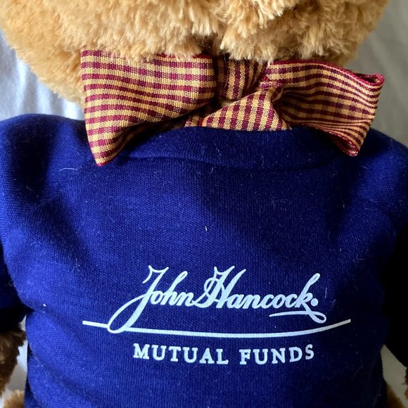 John Hancock Teddy Bear w/ Sweater 13" Plush Stuffed Toy New - Picture 3 of 9